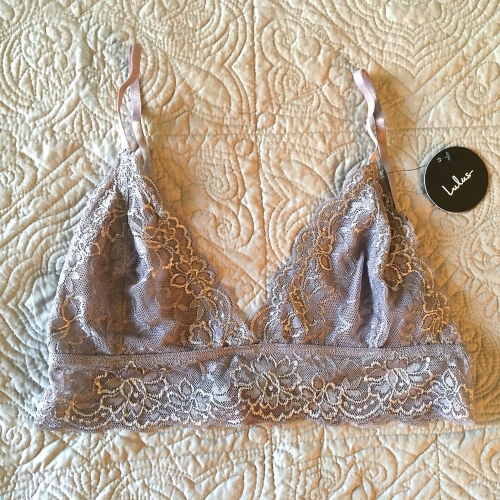 Lilac Purple Lace Bralette